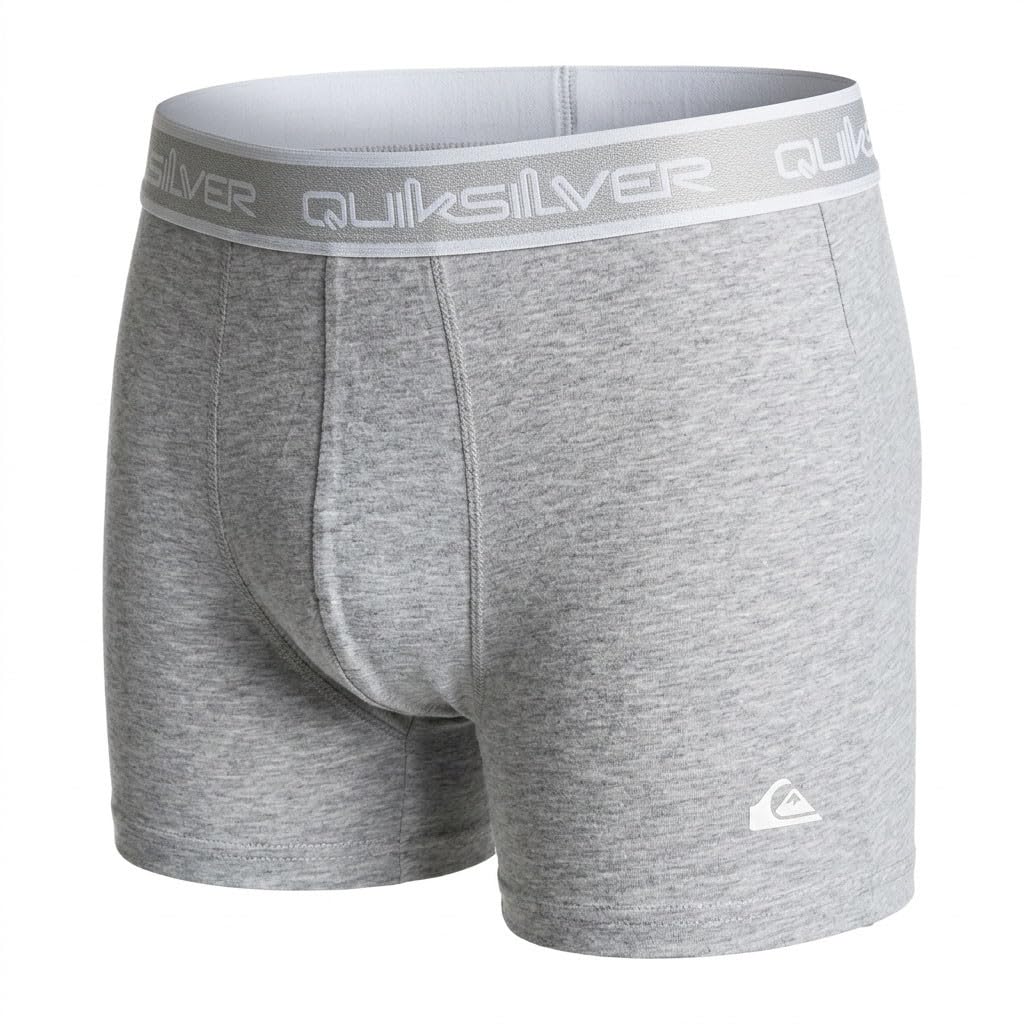 Quiksilver - Confezione da 6 boxer da uomo in cotone elasticizzato con logo