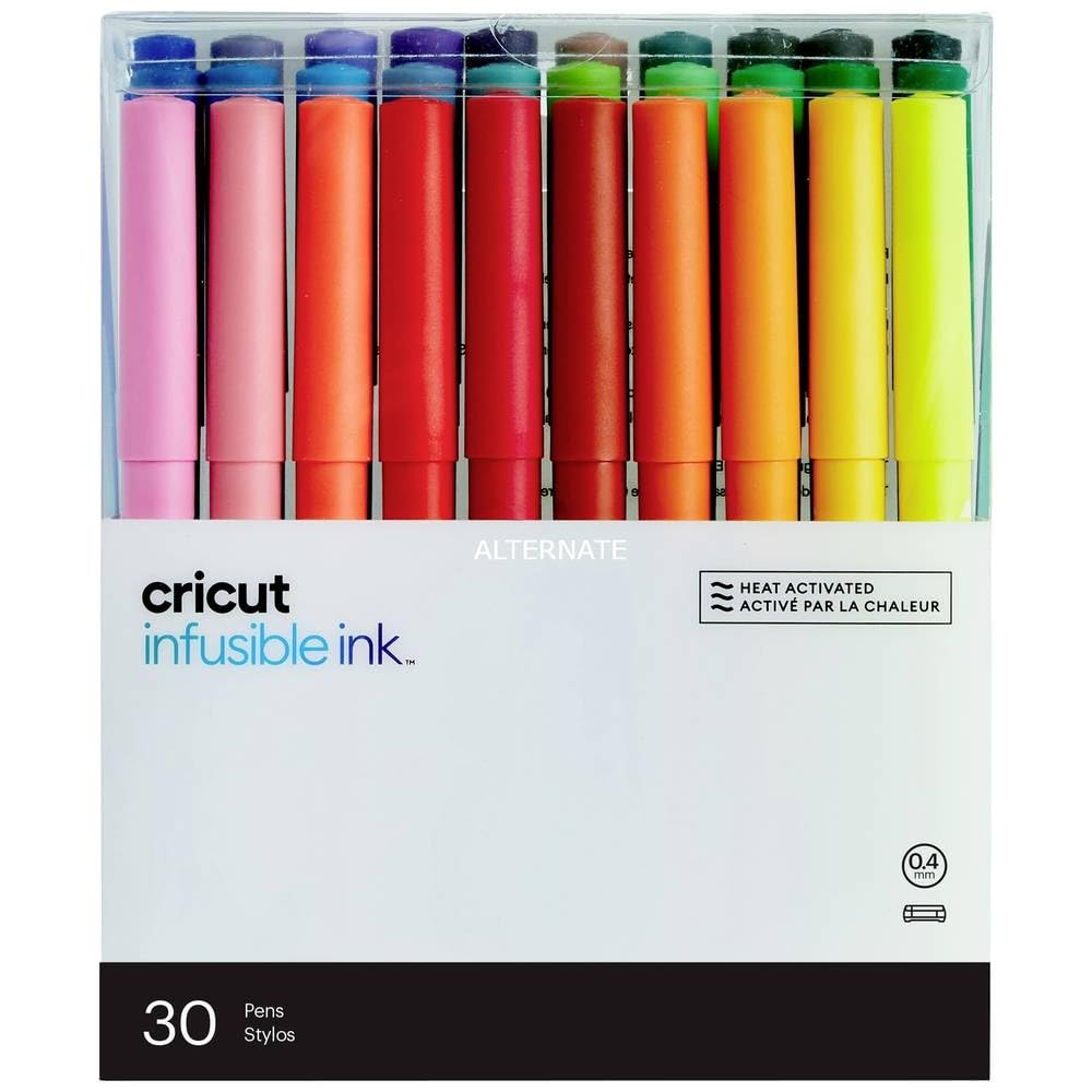 Cricut Infusible Ink Pen Set | Ultime | Fine Point | 30 Pack | pour Une Utilisation avec des Blancs compatibles à l'encre infudable Easypress Autopress, Ultimate, 30 Pièces, 2008782