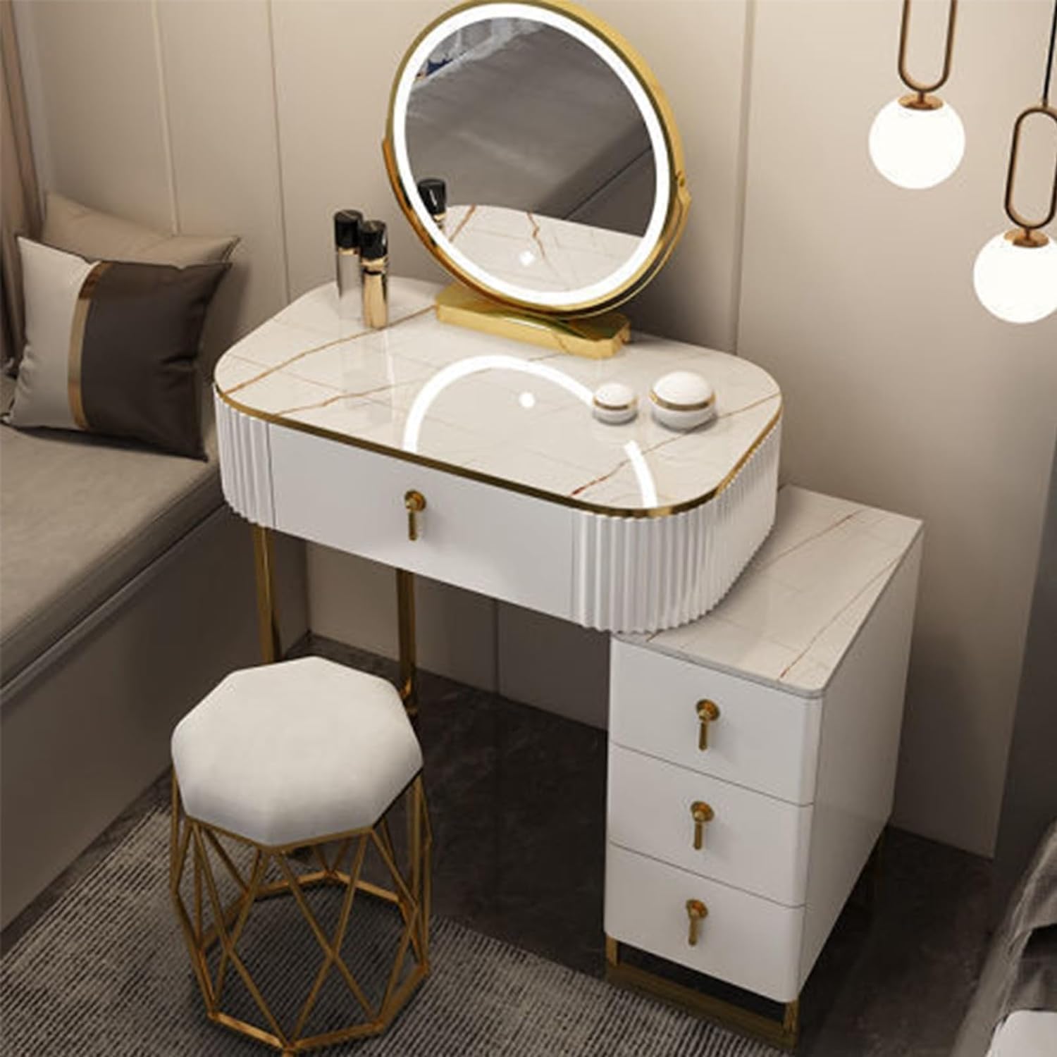 De noordse Toilettafel en de Spiegel van de Stijl van de Luxe