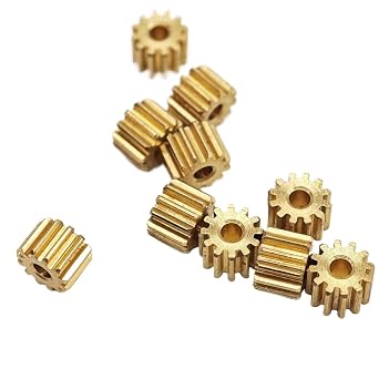 10pcs 4mm Thick Straight Teeth Gear 0.3 Module Flat Spur Gear 0.7mm 1mm 1.2mm Tight Fit Bore Mechanical Pinion mechanical(8T 0.98mm bore)