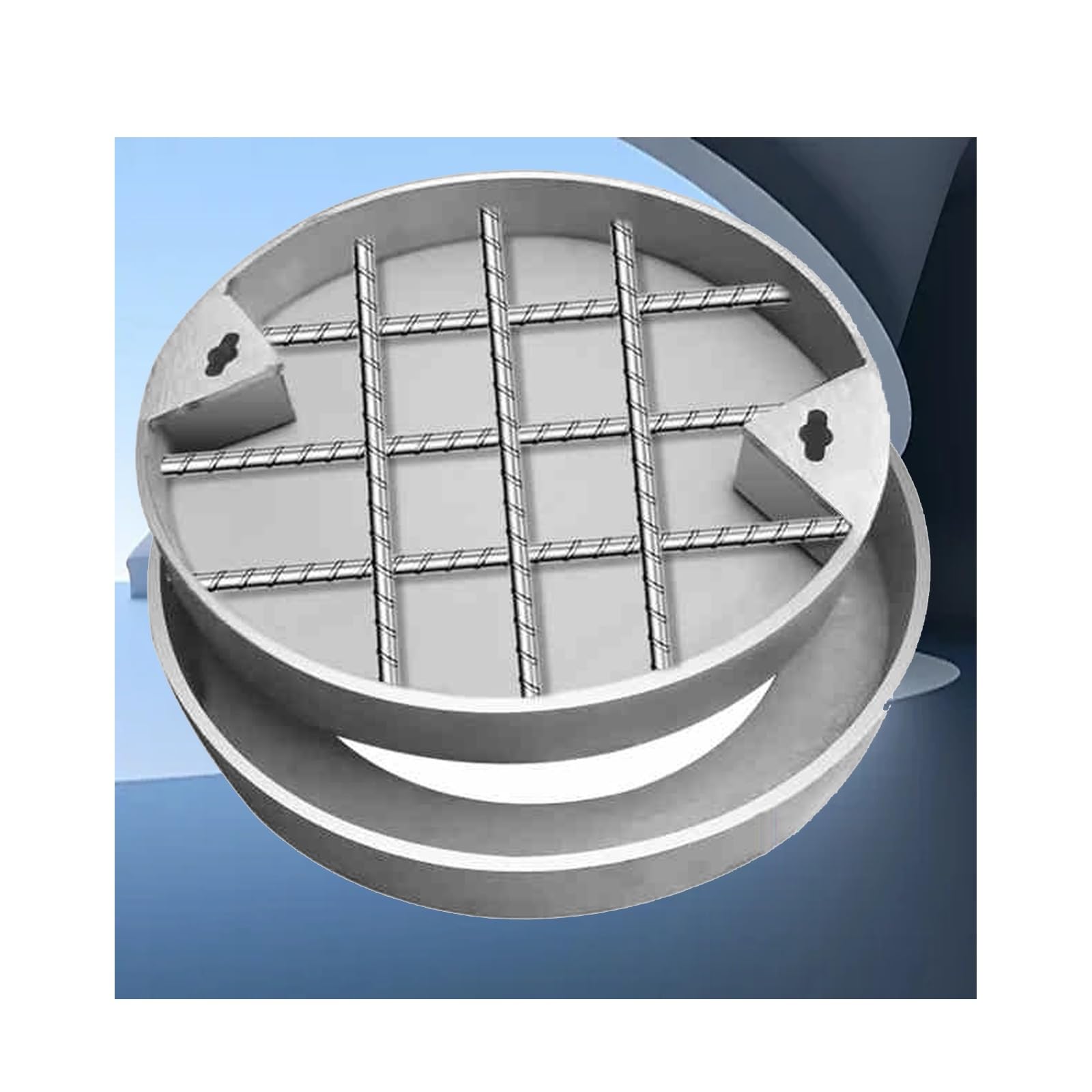 GJMSSMY Stainless Steel Inground Access Cover with Frame - 60x60cm (23.6x23.6in) for Driveway, Sidewalk, and Septic Tank - Heavy-Duty Flush Manhole Lid