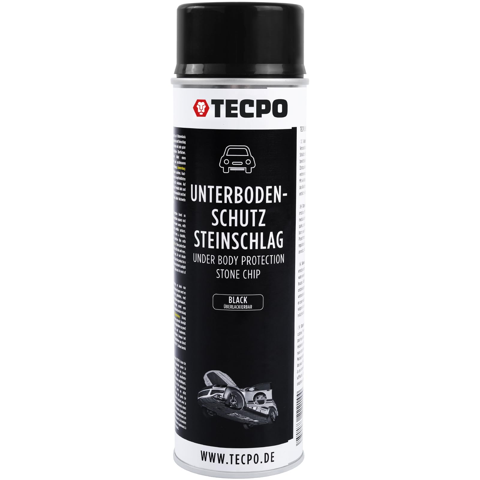 Protection Dessous De Caisse Bitumée TECPO - 10 Litres, Noir, élastique, Anti-corrosion Et Anti-pierres - 12