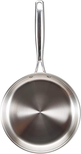 Miniatura 3 de Bergner BGIC-3661 Infinity Chefs De Lux - Sartén de cobre de tres capas con tapa de vidrio, acero inoxidable, acabado de martillo de cobre (9.4 in)