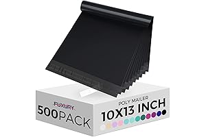 Fuxury Poly Mailers: 10x13 Inch, 500-Count Waterproof Poly Mailers for Safe and Reliable Shipping