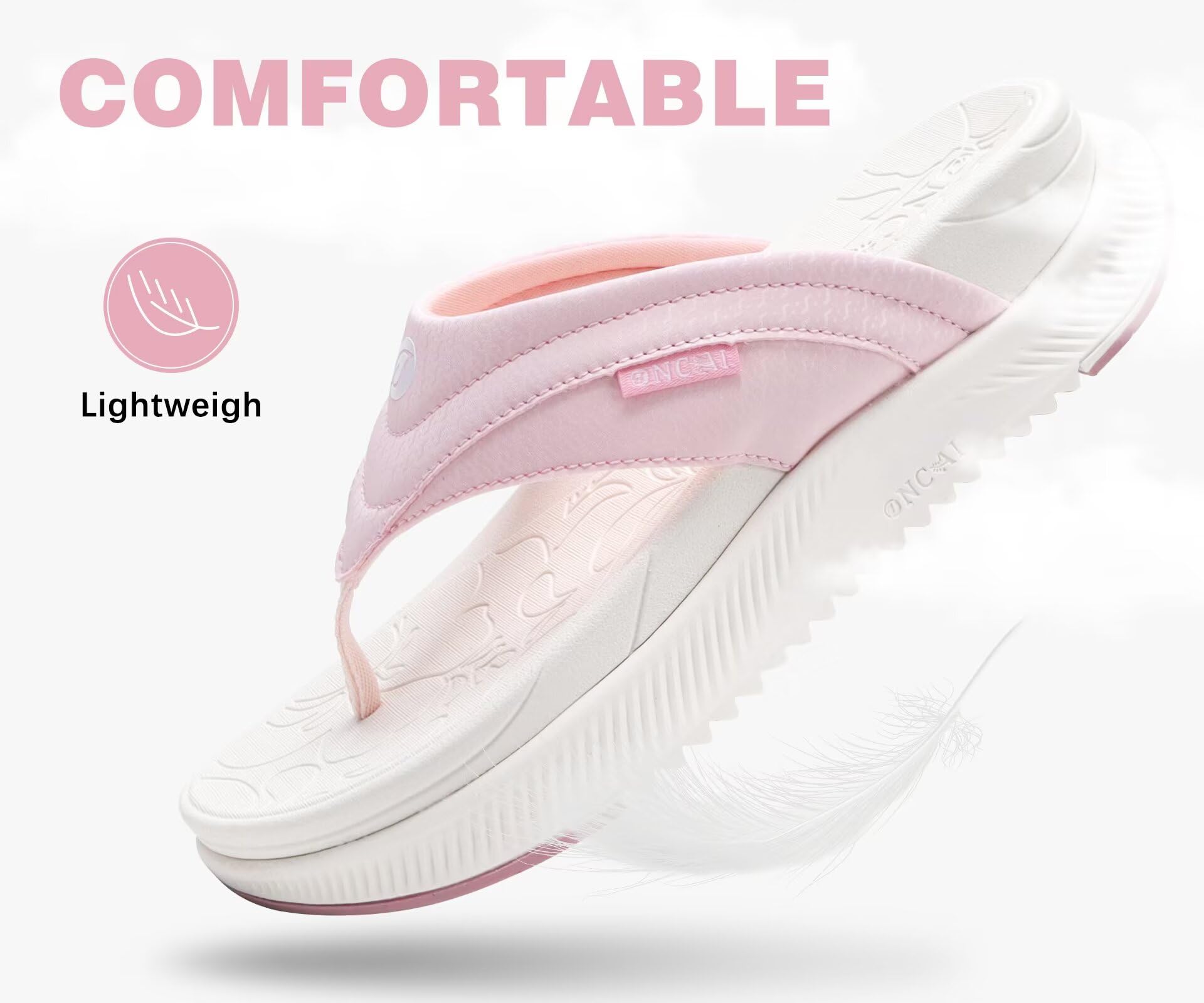 ONCAI Donna Cuscino Ortopedico Infradito Sandali da passeggio di recupero per le donne con supporto per l'arco plantare Estate confortevole Slip On Infradito per le donne dimensioni 36-43