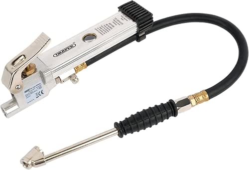 Draper Air line Tyre Inflator with Pressure Gauge | Twin