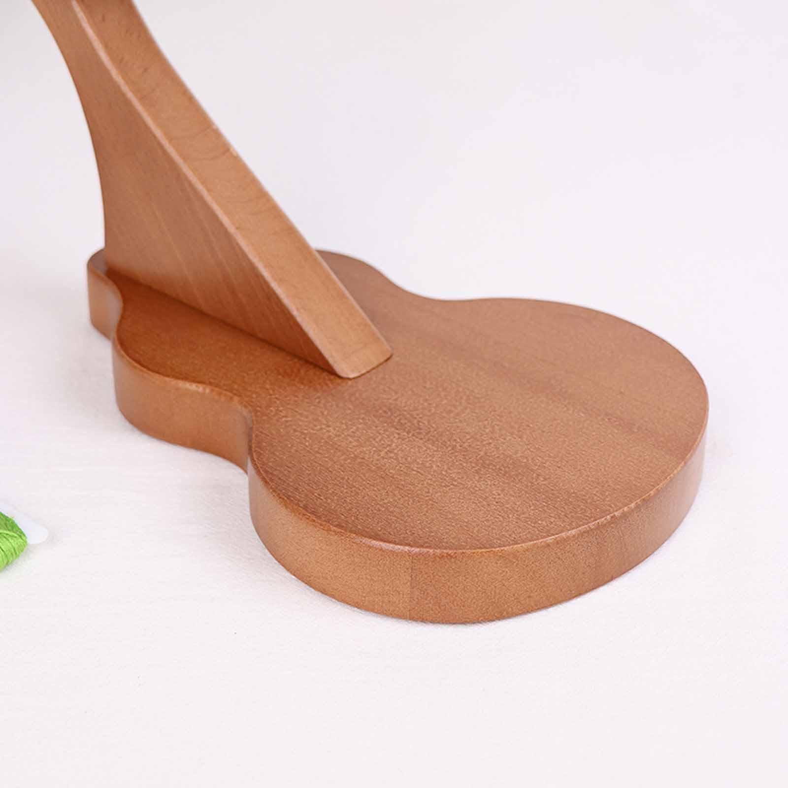 Soporte para Bastidor de Bordado, Base de Madera Estilo Violín, Práctico para