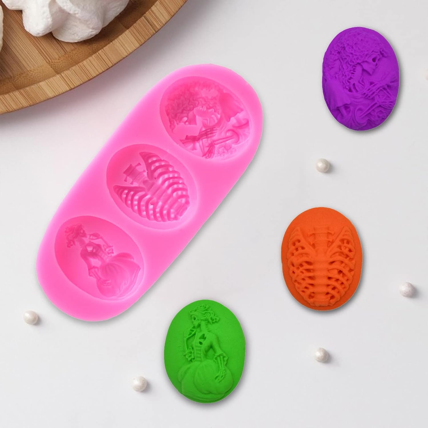 Halloween Silicone s for Chocolate Candy and Cakes - Spooky Designs for Baking and Candle Making