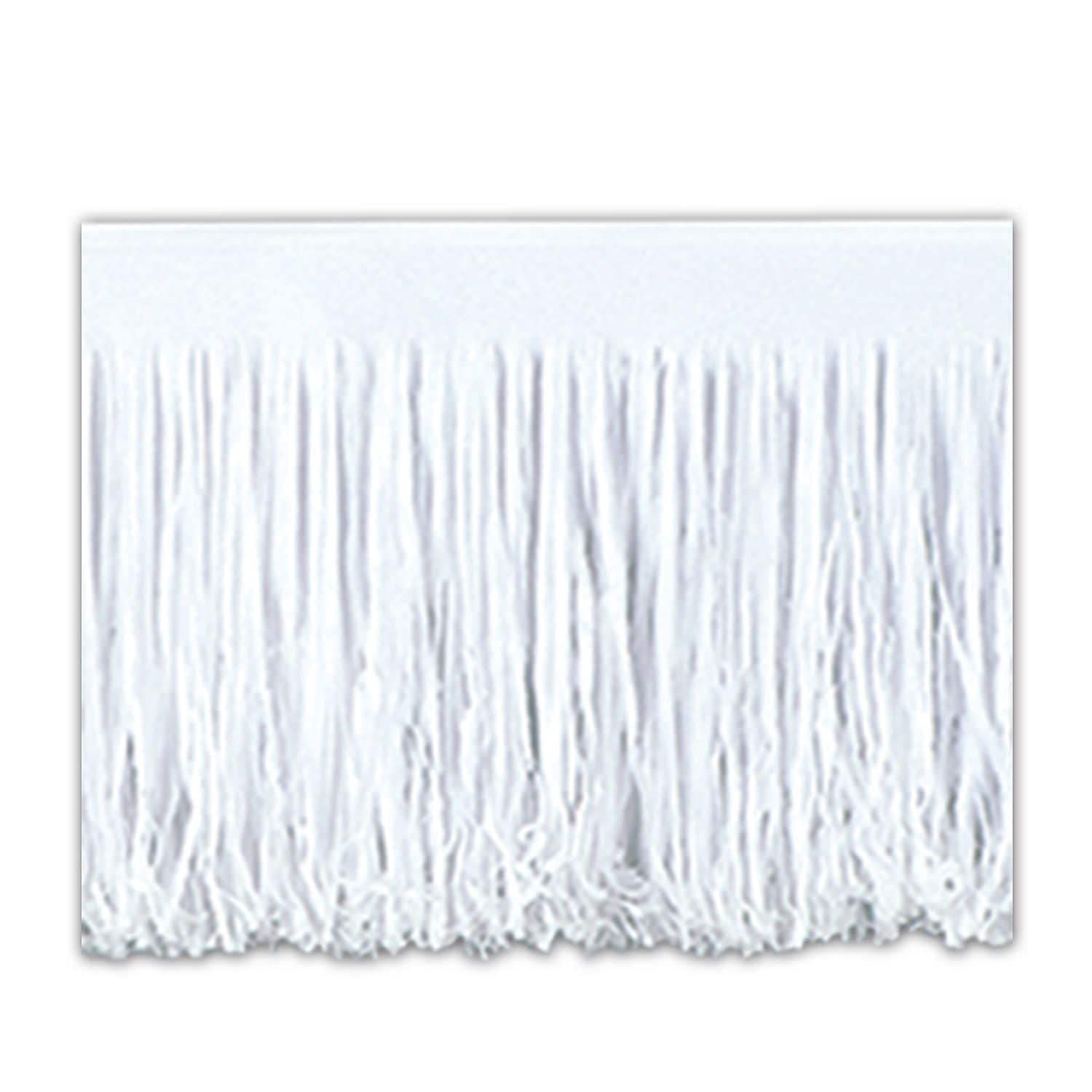 Beistle – 2 Cortinas de Flecos de Tejido, 38 cm x 10 pies (Blanco)