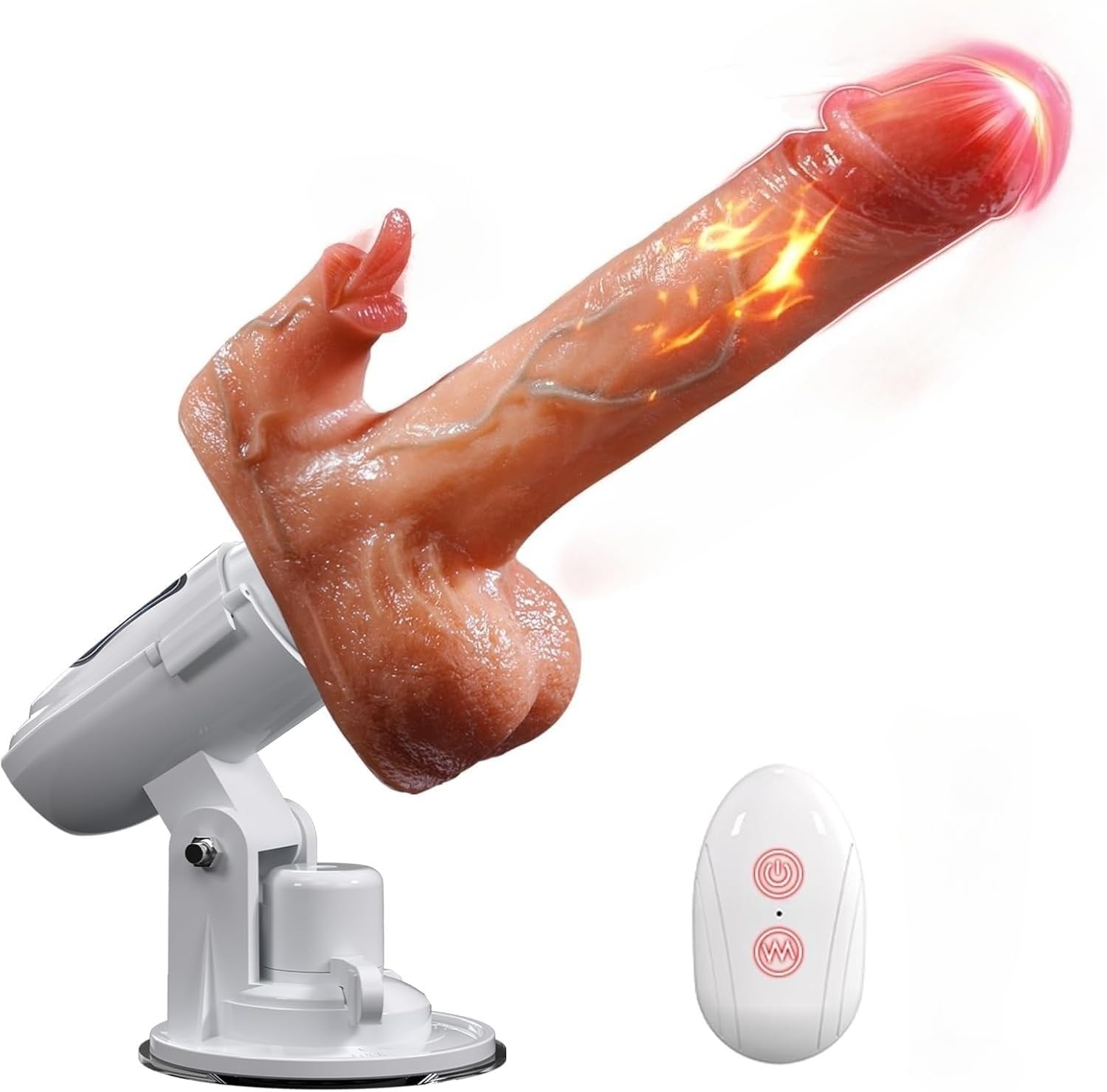 Dildo Realista, Vibradorador Mujer Juguetes Eróticos para Pareja Sexuales con 8 Empuje, Juguetes Sexuales Consoladores.. para Mujer con Vibración, Vibrador Mando Distancia Consolador Dildos