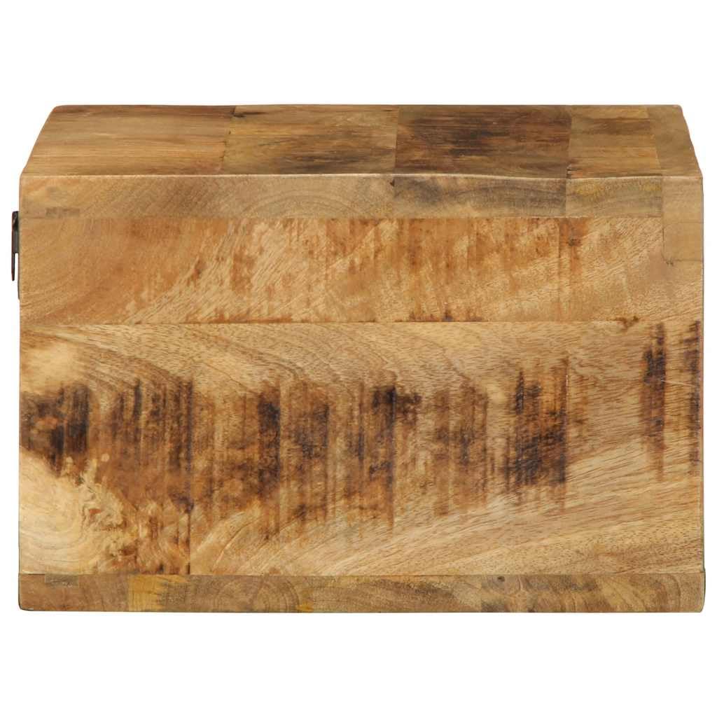 TV-Wandschrank 40x30x19 cm Massives Mangoholz | Wandmontierbar, viel Stauraum für DVDs und Buecher, pflegeleicht mit feuchtem Tuch