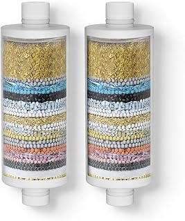 2 Filterpatrone zur Entfernung von Schwermetalle, Schmutz, Wasserfilter Dusche passend für VeoryFly Duschfilter 99% Chlorentfernung, verbessert den Zustand Ihrer Haut, Haare