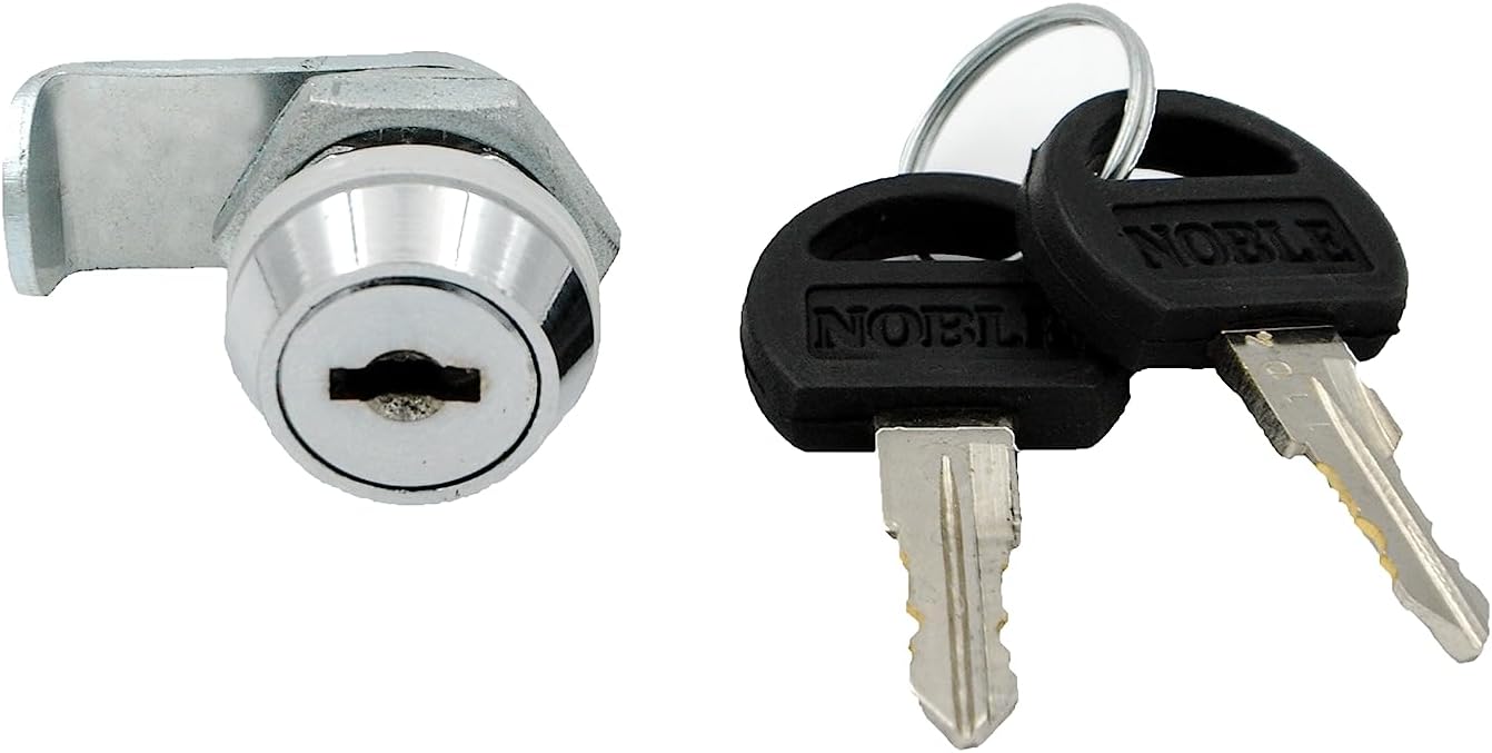 NOBLE CAM Lock with Two Keys 18mm |L Type Lock Plate