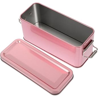 Tinplate Storage Box with Lid Metal Biscuit Tin for Biscuits Sweets and Chocolates Rectangular Multi-Purpose Case for Kitchen Storage and Weddings