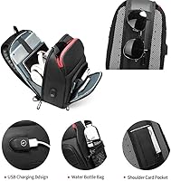 Vista 2 de Bolso bandolera para hombre, bolsa de pecho, mochila cruzada de hombro impermeable, Negro