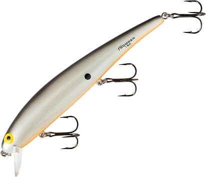 Bomber Long A 15A Jerkbait Fishing Lure, 4.5 Inch 1/2 oz Floating Minnow Crankbait, Shallow Diving 3 Ft, Twitch & Trolling Hard Bait for Bass, Walleye, Pike & Multi-Species Freshwater Fishing