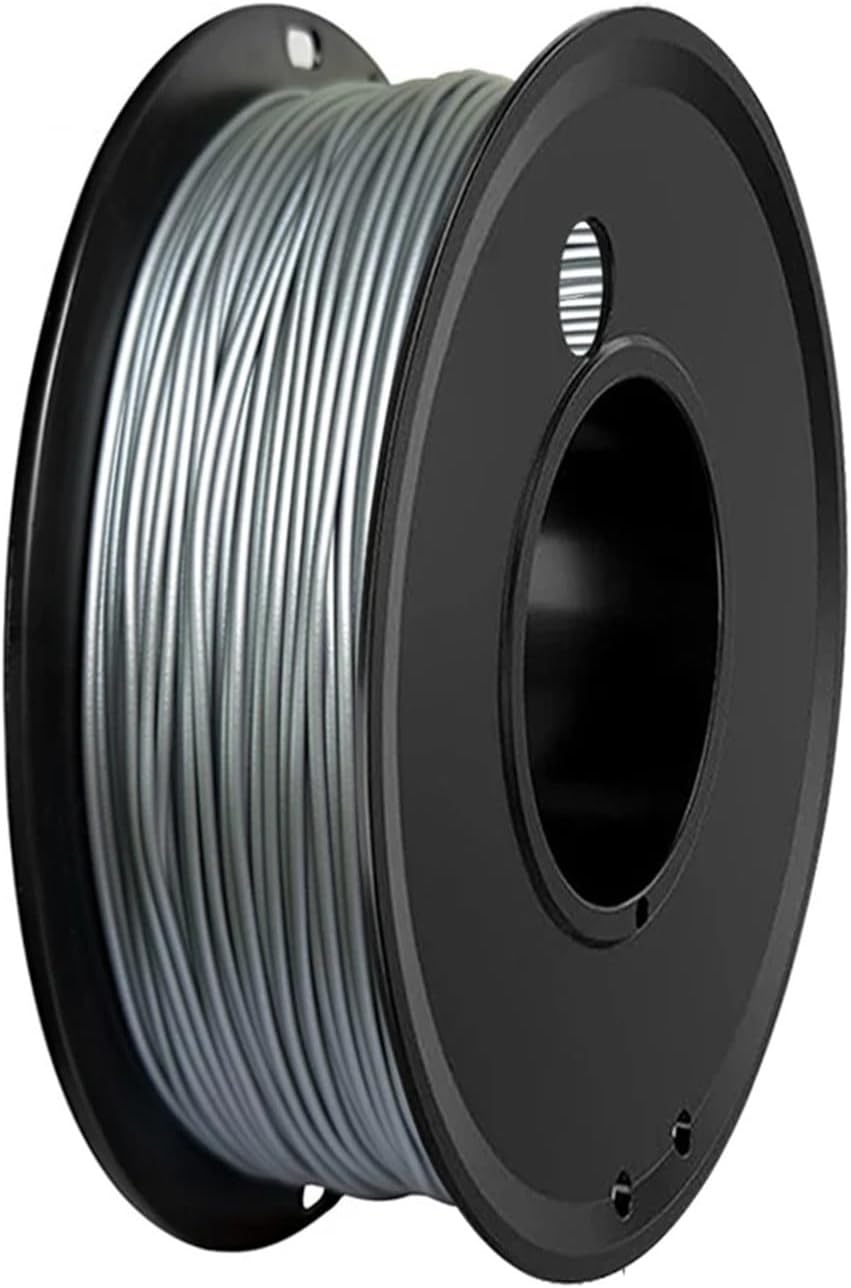 Compatible for Most FDM Printers – PETG 3D Printer Filament 1.75mm, Vacuum Packaging (Gold/Silver/Black/Dark Gray, 250g/1KG/250gx4)(PETG Slver 250g)