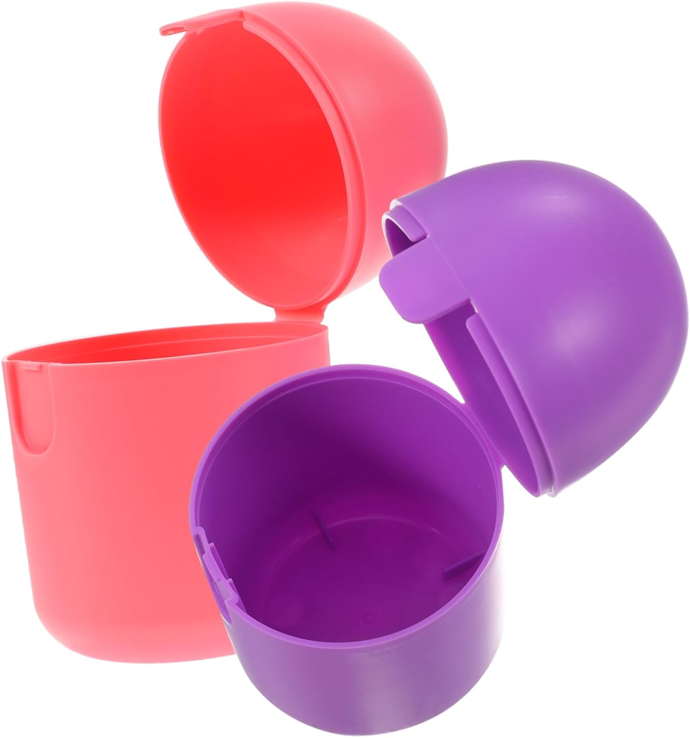 VALICLUD 2Pcs Microwavable Female Personal Items Storage Box Colored Cases for Period Cup and Supplies Portable Lightweight Container for Hygiene and Daily Replacement Needs Purple and Pink