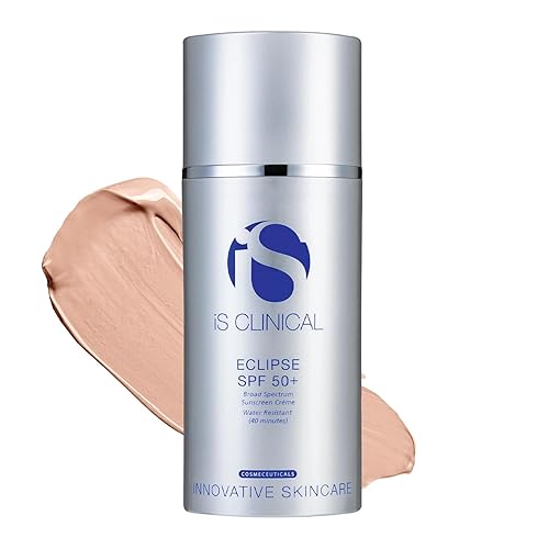 iS CLINICAL Eclipse SPF 50+ Protector solar, protector solar teñido de óxido de zinc, crema solar ultra transparente no grasa con acabado mate para