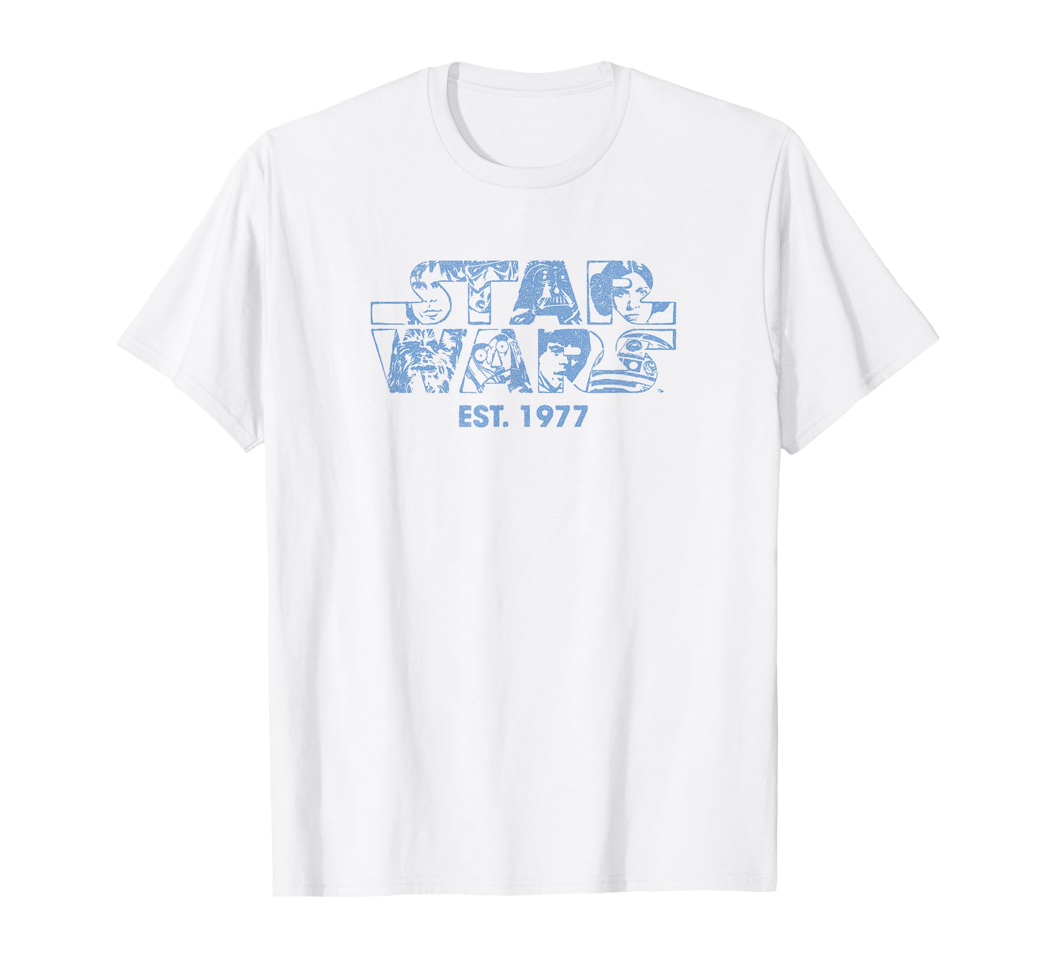 Star Wars Cast Logo Star Wars Est. 1977 T-Shirt, Black