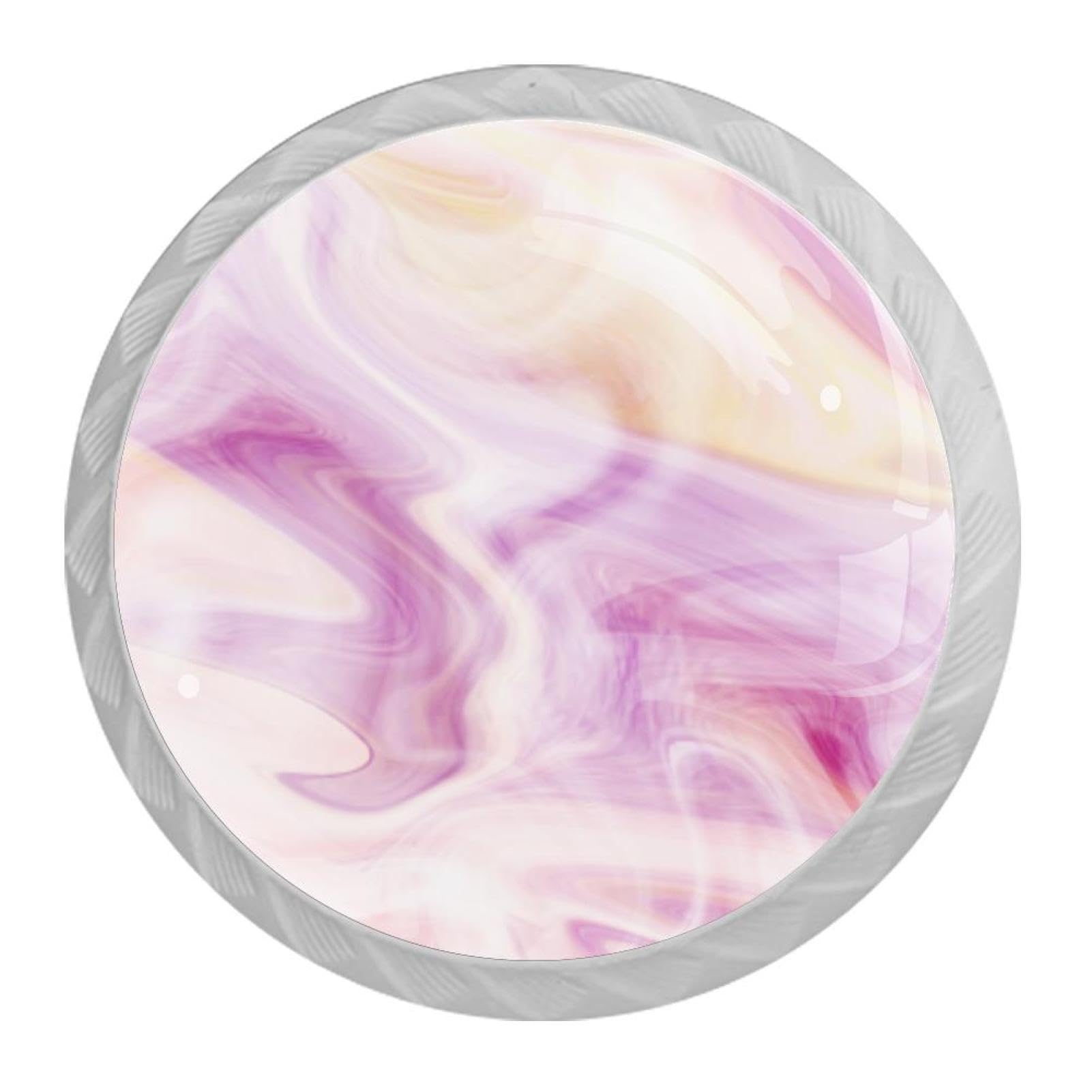 Tqmspg 4 Pieces Drawer Pulls Marble Colors Door Knobs Dresser Handles for Kitchen Wardrobe Cupboard Hardware Furniture