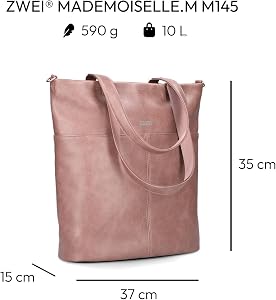 Damen Shopper JANA – 10 Liter, Mit Laptopfach & Umhängegurt, Stylische Einkaufstasche