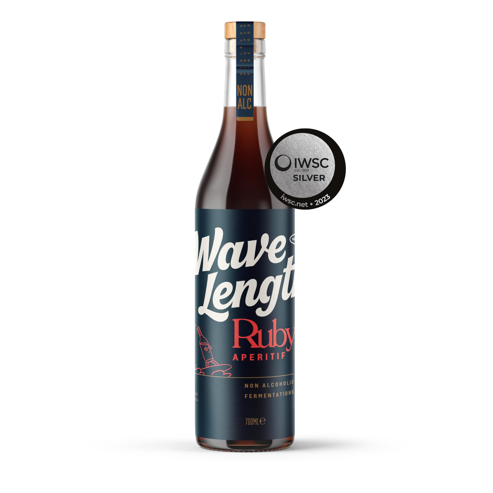 Wavelength Drinks - Non-Alcoholic Spirits, Ruby Aperitif, Alcohol-free with Natural Bittersweet Citrus Flavours, 0.0% 70cl…