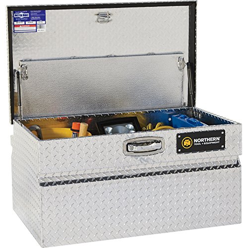 Northern Tool Wide Chest Truck Tool Box - Aluminum, Diamond Plate, Pull Handle Latch, 36In.l X 24In.w X 18In.h, Model Number 36012747 #TOP4