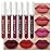 evpct 6Pcs Lipstick Matte Liquid Lipstick Lipgloss Set for Women, Dark Ruby Plum Wine Red Violet Purple Nude Beige Pink labiales mate 24 horas originales matte larga duracion 24 Hour Lipstick