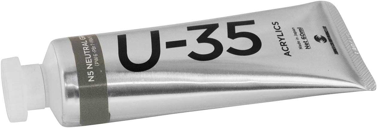 Turner Color UA060735 U-35 Acrylics Neutral Gray 5 2.0 fl oz (60 ml)