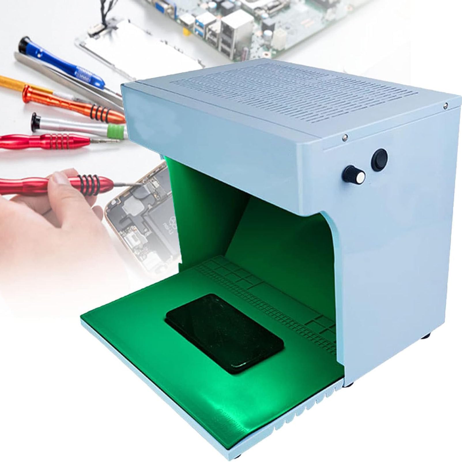 Laminar-Flow-Haube, Laminar-Air-Flow-Reinigungsbank, tragbarer Laminar-Air-Flow, staubfreier Raum-Arbeitstisch für die Reparatur von Telefon-LCDs