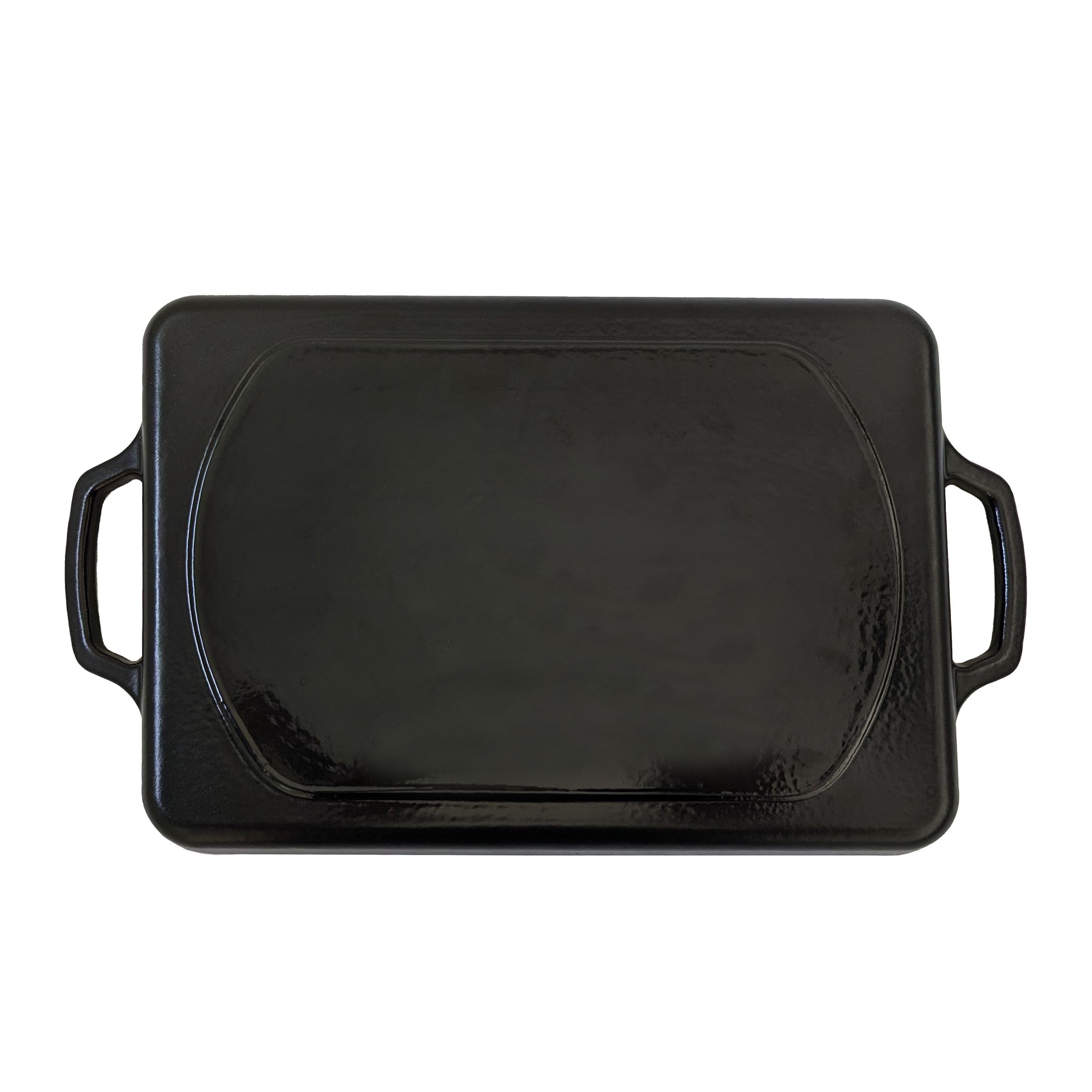 kela Grillplatte Induktion 35 x 25 cm CALIDO, Grillplatte Gusseisen emailliert für den Herd, hitzebeständig bis 300°C, schwarz