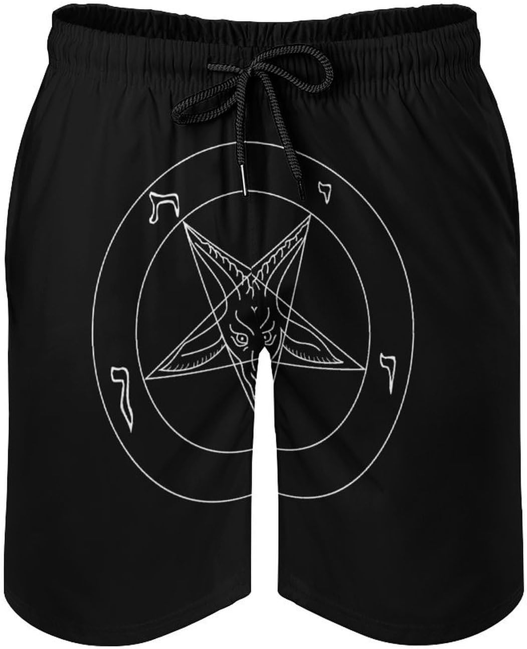 Sigil of Baphomet Casual Men's Swim Trunks Novelty Summer Beach Shorts Swimwear with Pocket