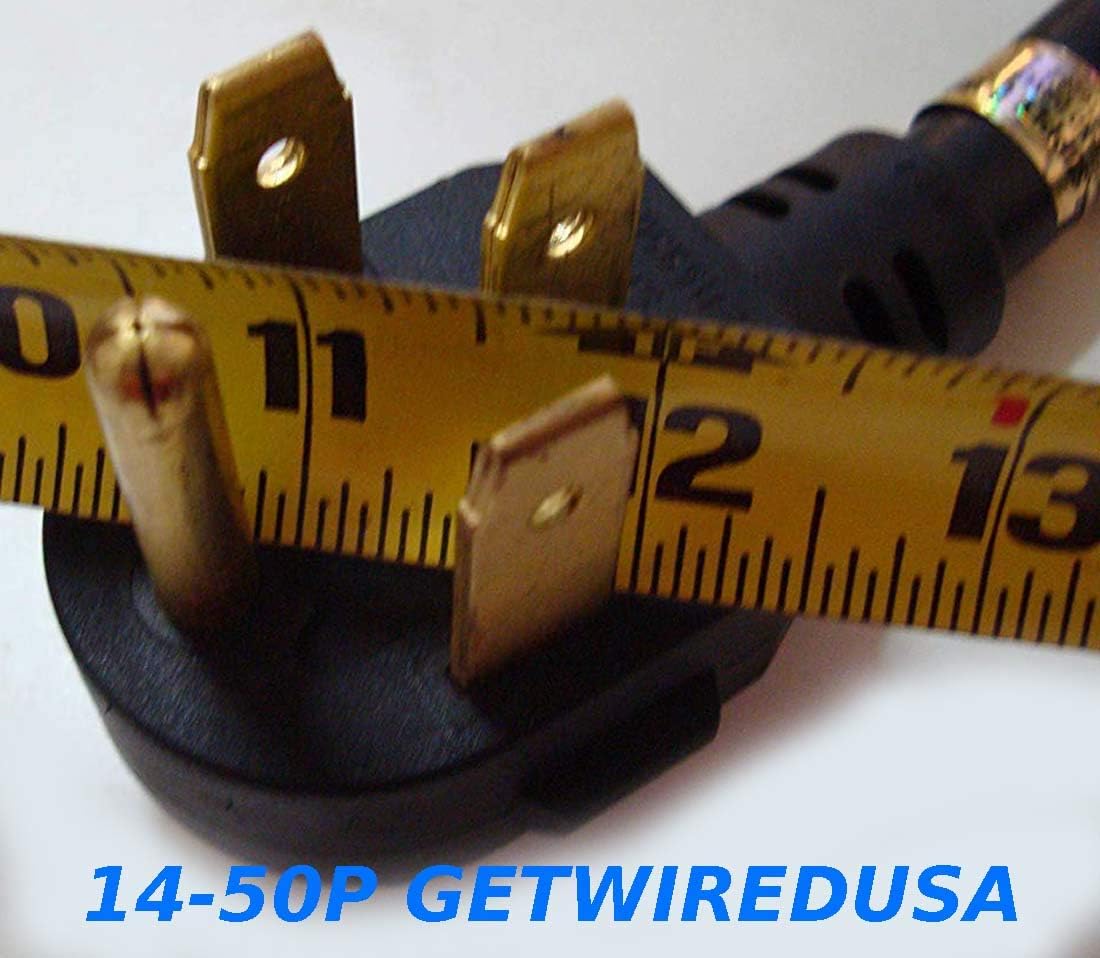 14-50P 4Pin Male Range Stove Oven Plug To TTL5-30R RV Travel Trailer Camper Motor Home 3Pin Female Cable Socket Receptacle Converter Electric Cord Outlet Adapter NEMA 220/250V input 110/125V FX125V935