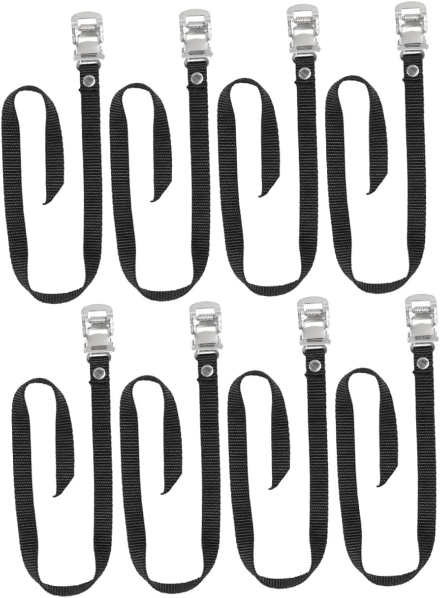 8Pcs Exercise Bike Pedal Straps Slip Footrest Bands for Dynamic Training Compatible with Gym Bikes Lightweight Durable Design for Family Sharing