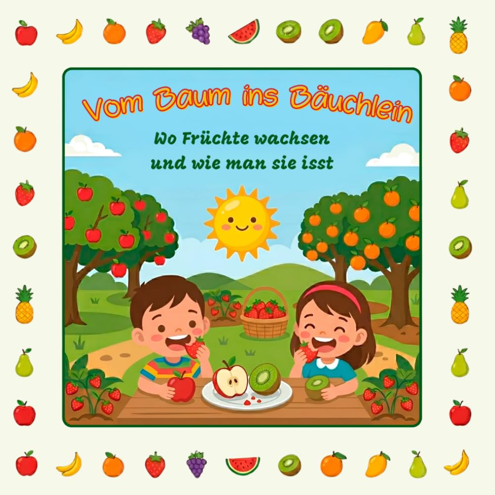 Vom Baum ins Bäuchlein: Wo Früchte wachsen und wie man sie isst: Entdecke die Schätze der Natur: Ein buntes Obst-Handbuch für Kleinkinder und Kindergartenkinder