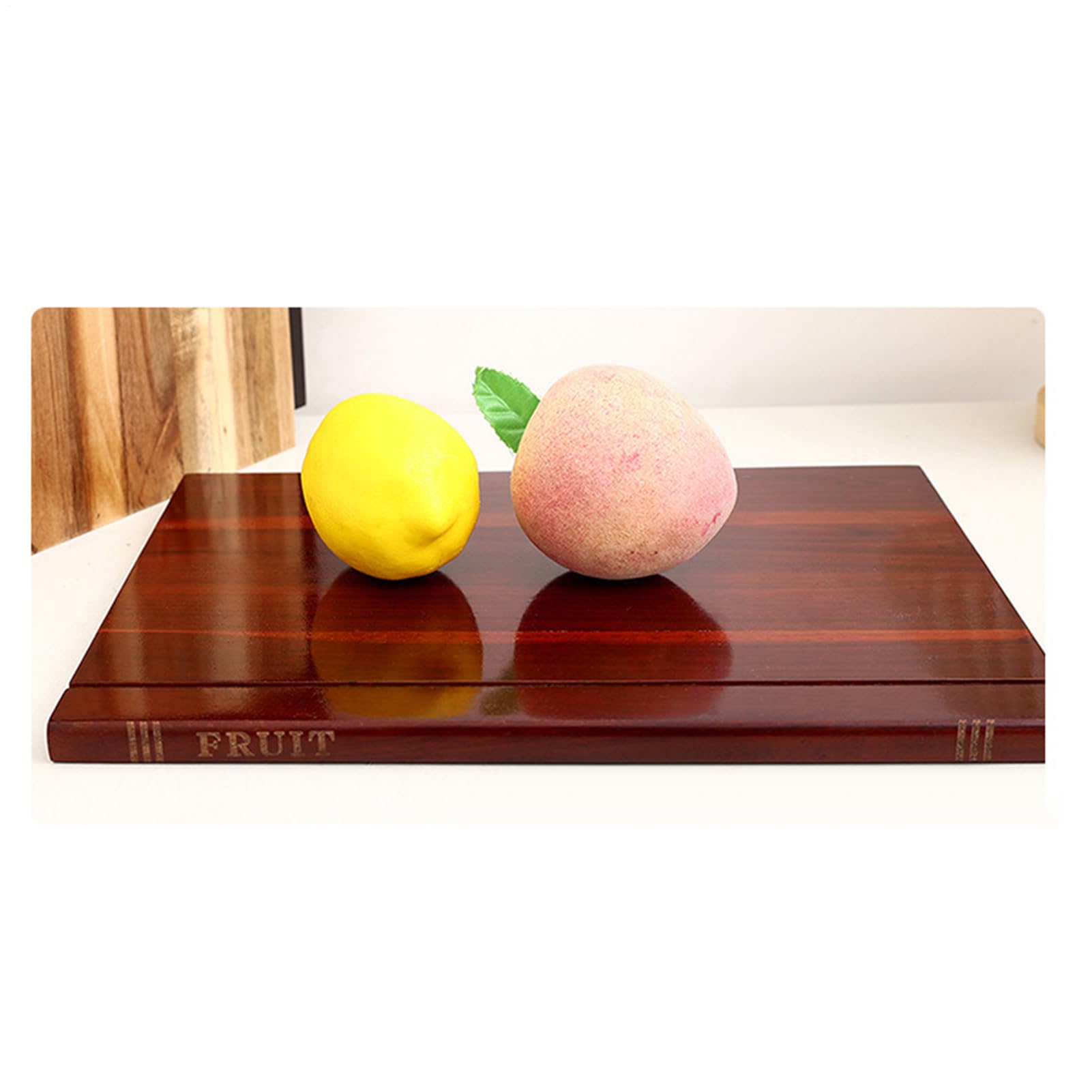 Buch-Schneidebrett-Set, 33 x 25 x 1,5 cm, 4-teiliges Schneidebrett aus Holz mit Ständer, Holzbuch-Schneidebrett-Set, für Küche, Zuhause, Wohnung