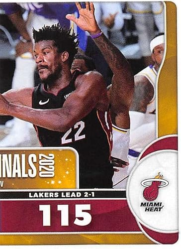 2020-21 Panini Stickers #68 Finals Game 3 Jimmy Butler/Right Official NBA Basketball Album Sticker Measuring 2.75 inch tall X 2 inches wide in Raw