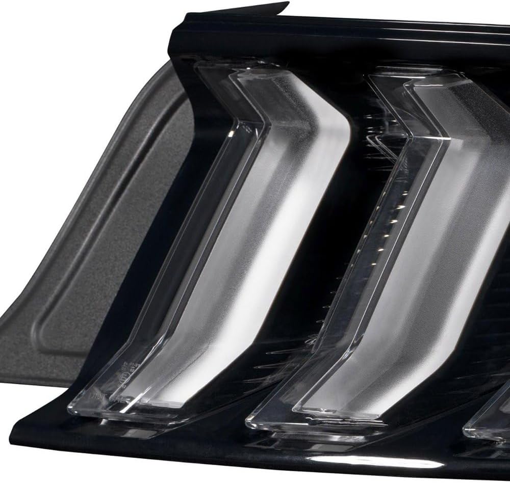 Form Lighting Sequential LED Tail Lights compatible with Ford Mustang 2015-2023 (pair), Clear