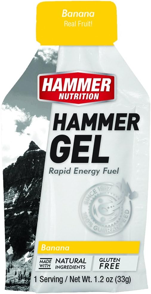 Hammer Gel Rapid Energy Fuel, Single Gel Pouch, 12-count, Flavor Banana