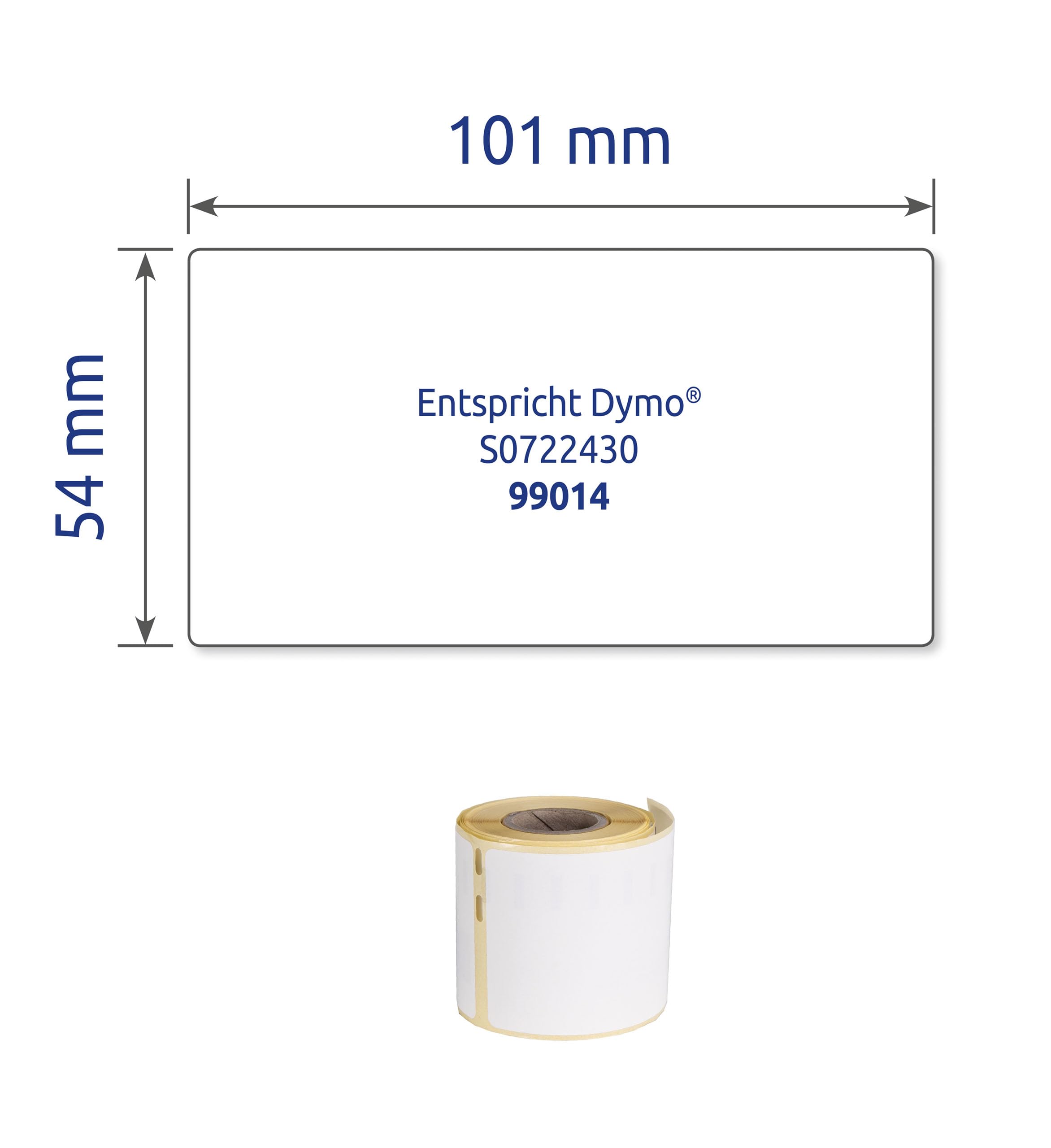 AVERY - Confezione da 1 rotolo di 220 etichette autoadesive formato 101 x 54 mm, ideali per la stampa di indirizzi adesivi permanenti (AS0722430)