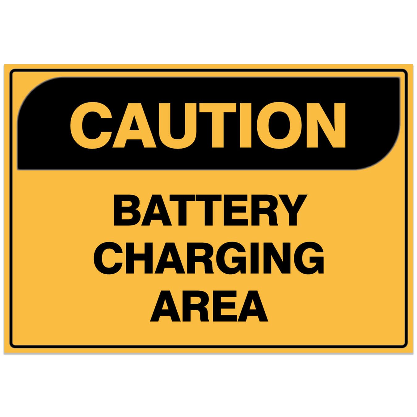 Battery Charging Area No Smoking Sign, Metal Tin Sign 12x8inch