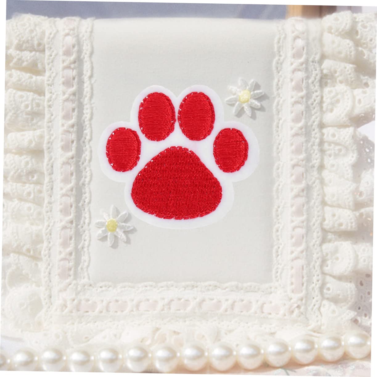 EXCEART 100pezzi Toppe Ricamate Per Impronte Di Zampa Di Cane Applicazioni Per Cucire Su Vestiti Decorazioni Per Accessori Fai Da Te Per Giubbotti e Grembiuli