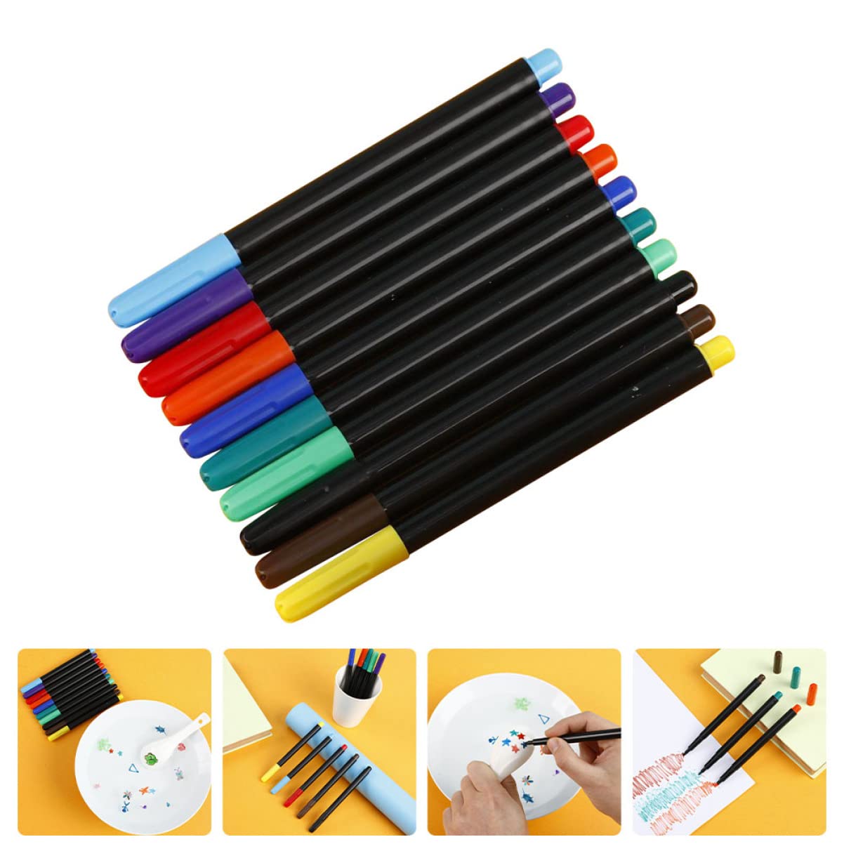 40 Pièces stylo flottant stylo soluble dans l'eau marqueurs pour tableau feutres aquarellable crayon aquarellable marqueurs d'écriture sur tableau stylos scolaires pp