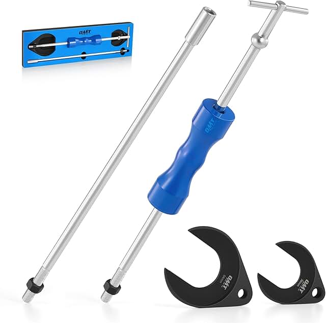 Orion Motor Tech 4-Piece CV Axle Puller Set (50mm & 64mm Forks) with Heavy-Duty Slide Hammer