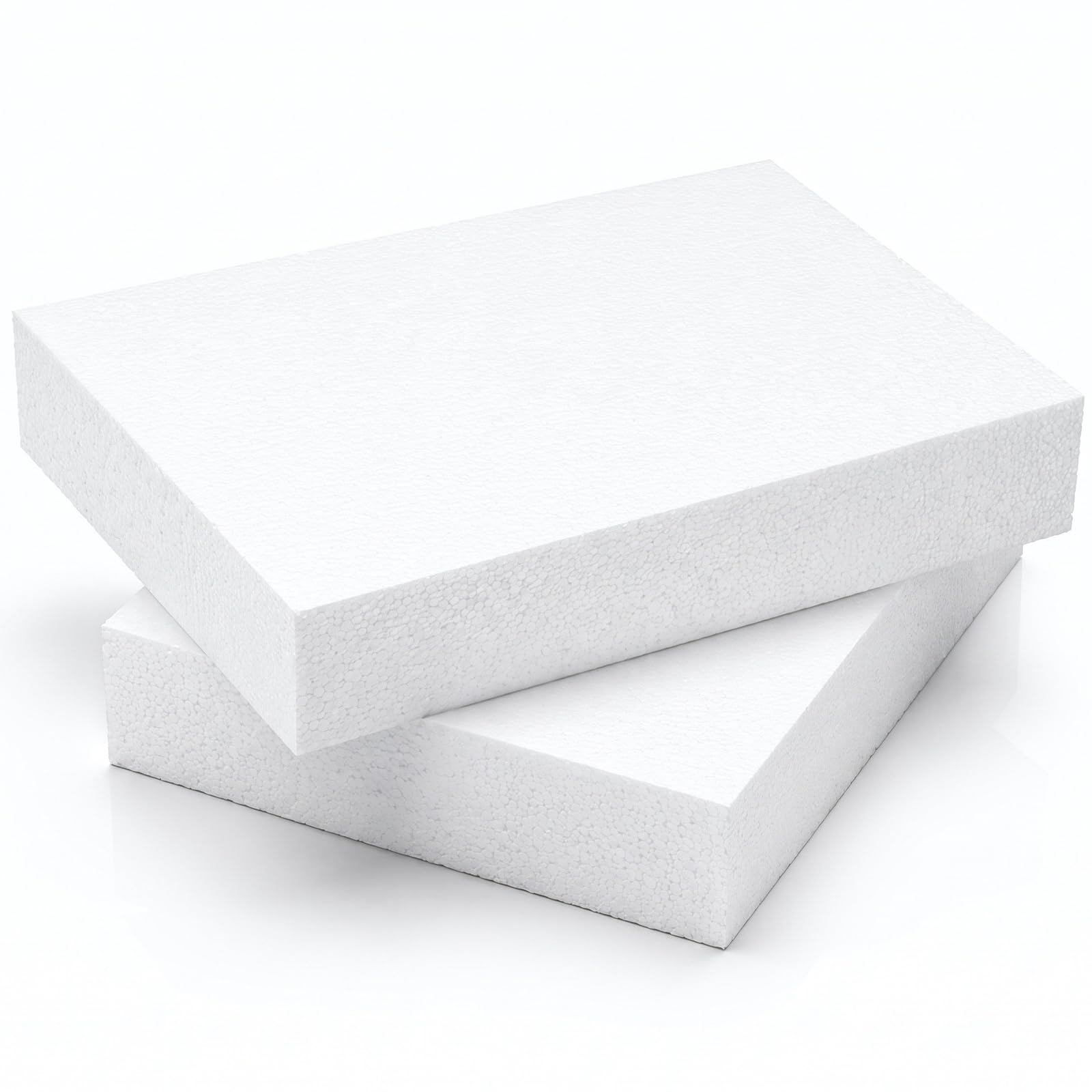 Pangda Confezione da 2 blocchi rettangolari in schiuma Eps ad alta densità, 30,5 x 40,6 x 7,6 cm, per progetti artistici, sculture, composizioni floreali, scuola e casa fai da te
