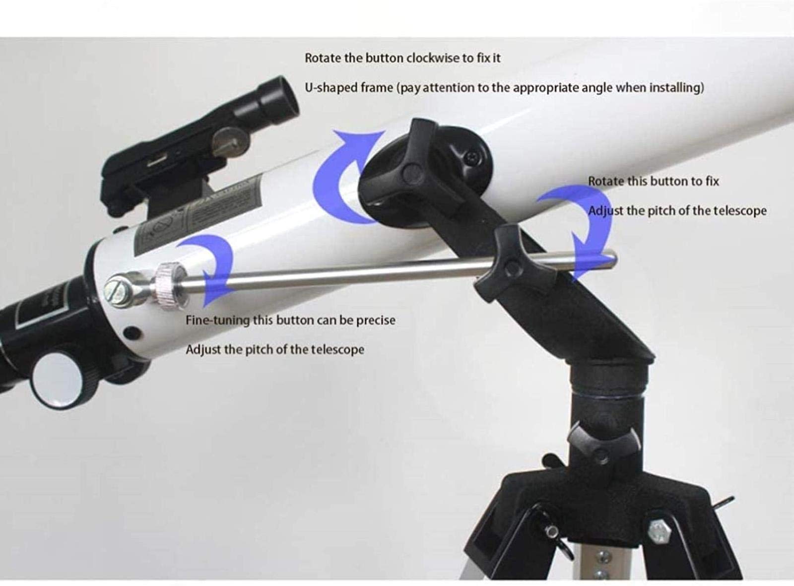 Telescopio astronómico Espacial para niños, telescopios monoculares celestes refractores de 60 mm para niños con trípode, 3 oculares, Juguetes educativos para Principiantes, para Interiores y