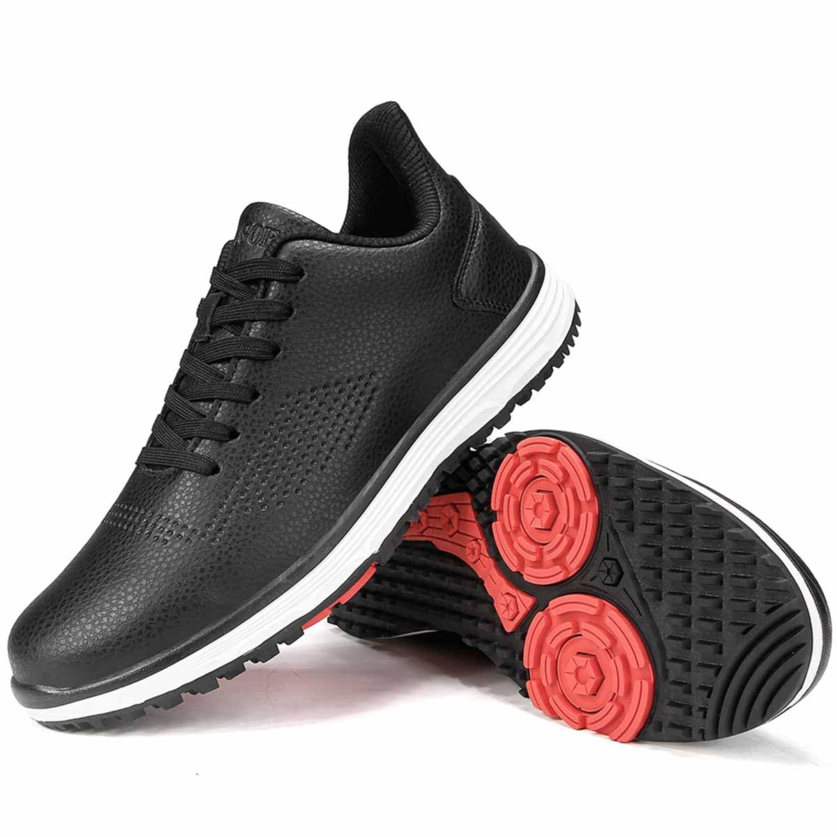Chaussures de Golf sans Crampons Hommes, Baskets de Golf Lacets