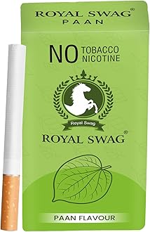 ROYAL SWAG Ayurvedic & Herbal Cigarettes 100% Tobacco-free and Nicotine-free PAAN Flavour(10 Sticks) | Made with 100% Natural Ingredients - Made in India