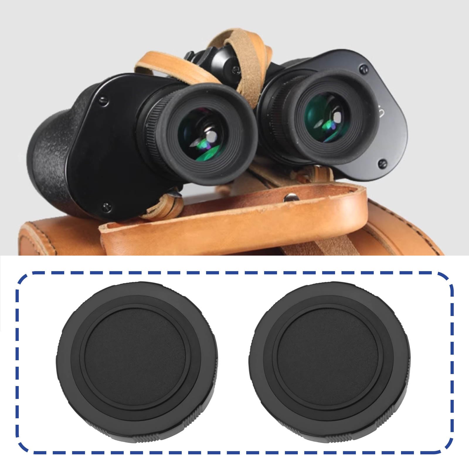 LT Easiyl 2 Copriobiettivo Per Lenti Da 40 Mm Di Diametro Interno – Adatti Per Binocoli, Telescopi E Monoculari, In Plastica Nera Resistente - 3